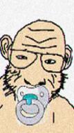 baby babyjak caca glasses pacifier soyjak stubble variant:unknown white_skin // 356x636 // 301.3KB