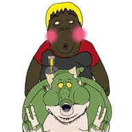 amputee character:Cindy coal couple dragon fat green_skin half_body horn meta:beautiful_comment_section scalie sex subvariant:hunky_twink_sex_machine subvariant:mexiwhore variant:alicia variant:meximutt white_background // 1080x1076 // 391.2KB