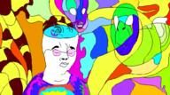 3soyjaks closed_mouth clothes colorful glasses hair hanging oekaki open_mouth purple_hair rope soyjak tongue variant:bernd variant:chudjak variant:cobson // 990x551 // 115.3KB