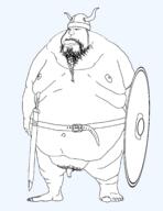 ancient angry badass bald battle big_lips closed_mouth double_chin fat fighting full_body fupa germany gynaecomastia large looking_to_the_left morbidly_obese naked navel nipple no_color obese penis pubic_hair remastered shield standing subvariant:beast subvariant:endmutt subvariant:morbidmutt sword template tiny_penis transparent_background variant:meximutt warrior // 2382x3087 // 693.3KB