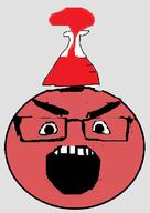 angry circle circlejak clothes flask hat lava open_mouth red red_skin soyjak subvariant:science_lover variant:markiplier_soyjak // 432x610 // 28.8KB