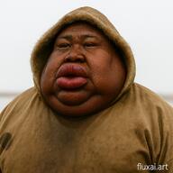 angry antiswarthy_(namefag) background brown_skin closed_mouth clothes distorted eskimo fat irl meta:ai_generated meta:namefags nigger parka realistic red_lips snow variant:meximutt // 1024x1024 // 2.1MB