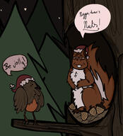 acorn art bird fur sky squirrel star subvariant:feralsquirrel tail tree variant:feraljak // 1304x1435 // 778.2KB