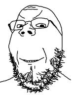 glasses smile soyjak stubble variant:gapejak // 609x800 // 129.8KB