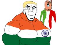 2soyjaks blond blue_eyes buff countrywar flag:india flag:italy hanging india italy meta:tagme mge op_is_a_mindbroken_pajeet_retard_who_is_obsessed_with_itaryans shitalian variant:godjak variant:hydejak yellow_hair // 1691x1342 // 203.6KB