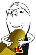 arm bomb closed_mouth glasses hand holding_object item_asylum roblox smile soyjak stubble subvariant:wholesome_soyjak uncertified uncertified_dummy variant:gapejak video_game // 676x1021 // 221.3KB