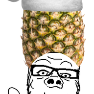 clothes food fruit glasses hand hat pineapple santa santa_hat smile soyjak stubble thumbs_up variant:a24_slowburn_soyjak // 450x848 // 245.7KB