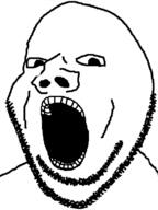 merge no_eyebrows open_mouth soyjak stubble template variant:gapejak variant:impish // 598x800 // 91.8KB