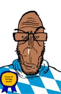 award bavaria booger brown_skin country countrywar crying europe european flag flag:bavaria germany glasses hair mucus mutt red_eyes soyjak stubble subvariant:euromutt sweater texas text variant:markiplier_soyjak // 591x900 // 44.5KB