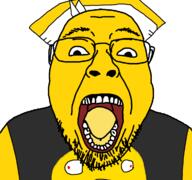 ack beard book clothes flash_player glasses jimbo jimbojimmy123 nostalgia screaming smiley_face teeth tongue variant:bernd yellow yellow_skin // 1200x1125 // 91.7KB