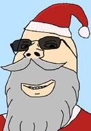 beard christmas clothes glasses grey_hair hair hat santa santa_hat smile soyjak subvariant:wholesome_soyjak sunglasses variant:gapejak white_skin // 622x899 // 20.7KB