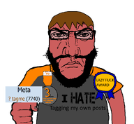 3_years_on_bald_man_with_glasses_booru angry arm award beard brown_hair closed_mouth dan english_text finger fingernail fist glasses grey_shirt hand i_hate looking_at_you punisher_face red_skin soybooru subvariant:science_lover text transparent_background variant:markiplier_soyjak // 1017x935 // 42.2KB