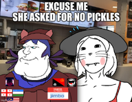 2soyjaks anarcho-communism animal blush bra caption cat clean closed_mouth clothes effortson english_text excuse fangs female femjak flag:georgia_(country) flag:malaysia flag:soviet_union flag:transgender_pride_flag flag:uzbekistan glasses hair hat hello_my_name_is_(sticker) irl_background jimbo_(namefag) jimbo_(user) mcdonalds meme meta:i_should_kill_myself_for_making_this meta:namefags niko_(oneshot) oneshot series:foidjaks smile speech_bubble subvariant:female_cobson subvariant:mexiaryan sucre_(user) sweating text trend:aryan variant:cobson variant:meximutt white_skin woman // 646x500 // 432.2KB