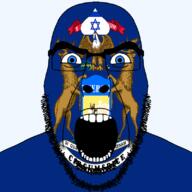 angry animal beard bird blue_eyes deer eagle facial_mark flag flag:israel flag:michigan forehead_mark glasses hair israel latin_text looking_at_you michigan open_mouth queen_of_spades river soyjak spade star_of_david state stubble subvariant:cobson_front2 subvariant:spadeson sun text thick_eyebrows united_states variant:cobson water // 800x800 // 210.1KB