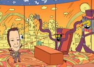 glasses open_mouth shapeshifting soot soyjak_party superjail variant:kuzjak // 1366x966 // 1.4MB