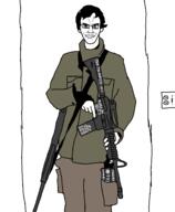 closed_mouth glasses gun hair smile variant:chudjak white_skin // 1262x1536 // 47.4KB