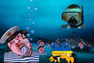 amphibian blood bloodshot_eyes bubble champagne claw clothes crab drowning frog glasses hat monkey_putin multiple_soyjaks mustache nas:pepe navy open_mouth pepe_the_frog russia russo_ukrainian_war soyjak star stubble subnas:apu toast tongue ukraine variant:bernd vladimir_putin water // 1024x692 // 95.8KB