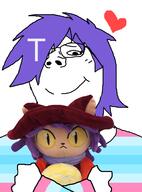 calm covered_eyes femjak flag:transgender_pride_flag ftm happy niko_(oneshot) oneshot pooner purple_hair subvariant:gapejak_female subvariant:terryjak terry_crews(namefag) trans trans_flag variant:gapejak // 870x1174 // 348.1KB