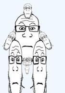 closed_mouth full_body glasses multiple_soyjaks neutral penis soyjak stubble subvariant:neutralplier testicles transparent_background variant:markiplier_soyjak // 2800x3987 // 1.8MB