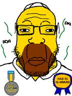 award badge flies glasses homer_simpson stink_lines subvariant:chudplier the_simpsons variant:markiplier_soyjak yellow_skin // 600x800 // 32.7KB