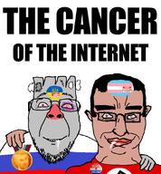 award black_eye cancer chud_troon_alliance donald_trump flag:nazi_germany flag:russia flag:transgender_pride_flag flag:ukraine foaming_at_the_mouth mutt nazism obsessed rent_free russia variant:bernd variant:chudjak vatnik zigger // 834x902 // 114.5KB