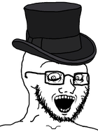 clothes crazed glasses hat open_mouth stubble subvariant:soyak_(crazed) template top_hat variant:soyak white_skin // 1130x1550 // 41.8KB