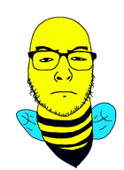 bald bee bug eyes glasses honey_bee series:animaljaks stinger stubble transparent variant:uncjak wing // 900x1234 // 87.1KB