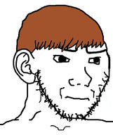 anime attack_on_titan brown_hair closed_mouth concerned ear floch_forster frown glasses hair soyjak stubble variant:soyak // 632x756 // 129.5KB