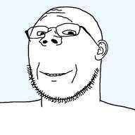 beard cute glasses happy smile subvariant:wholesome_penis subvariant:wholesome_soyjak teeth variant:gapejak variant:weirdpenis wholesome // 2048x2048 // 304.2KB