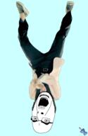 angry animated clothes dance gangnam_style glasses open_mouth soyjak stubble upside_down variant:cobson // 300x460 // 231.0KB