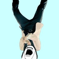 angry animated clothes dance gangnam_style glasses open_mouth soyjak stubble upside_down variant:cobson // 300x460 // 231.0KB