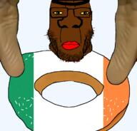 beard brap braphog brown_skin chud_(boorufag) chud_(soybooru) donut dreamybull fat flag:ireland fnfpedo foot_fetish glasses hijab ireland mick_(namefag) mutt neutral nigger obese png slopjak template variant:chudjak variant:markiplier_soyjak // 788x755 // 222.8KB