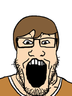 brown_hair glasses kel_(omori) looking_at_you omori stubble variant:markiplier_soyjak video_game // 600x800 // 17.0KB