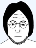 closed_mouth glasses hair john_lennon soyjak stubble template transparent_background variant:lennonjak // 600x800 // 15.0KB