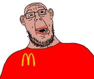 al_pacino_godfather amerimutt bald beard brown_skin ear glasses lips logo mcdonalds mutt mutt_lips red_shirt variant:pacinojak // 1027x862 // 67.2KB