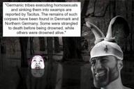 Tacitus black_and_white crystal_castles drowning execution faggot forest germanic germany gigachad helmet red_eyes swamp tribe variant:bernd // 1280x858, 14.8s // 4.3MB