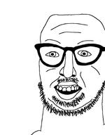 Cappajak beard eyes glasses open_mouth soy soyjak stubble // 720x921 // 32.6KB