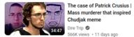 beard dire_trip glasses jewtube long_hair mass_shooter nazism patrick_crusius thumbnail variant:chudjak youtube // 375x105 // 49.8KB