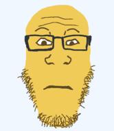 emoticon glasses series:soymoji stubble subvariant:neutralplier variant:markiplier_soyjak yellow_skin // 1035x1200 // 25.3KB