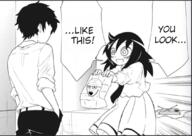 anime clothes glasses hair manga open_mouth paper school soyjak speech_bubble teeth text tomoko variant:soyak // 1080x763 // 442.6KB