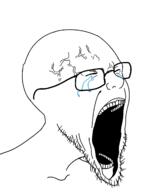 crying glasses soyjak stretched_mouth stubble variant:unknown vein // 1644x2160 // 69.5KB