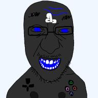 bald eyebrows gamer glasses mouth_open nuvariant playstation playstation_3 playstation_4 stubble teeth transparent_background variant:crimjak // 1280x1280 // 120.0KB