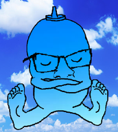 calm arms_crossed blue calm_(soyjak_party) closed_eyes cloud feet_showing glasses nose sitting sky stubble subvariant:condiment trend:calm variant:feraljak // 600x669 // 248.2KB