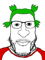 4chan glasses green_hair hair looking_at_you stubble subvariant:carbjak transparent_background variant:markiplier_soyjak // 864x1142 // 17.5KB