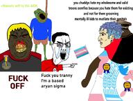 amphibian chad faggot fat flag:transgender_pride_flag mask nazism pepe pepe_the_frog retard subvariant:hunky_twink_sex_machine subvariant:slugmutt tranny transgender_flag troon variant:alicia variant:chudjak variant:meximutt // 998x762 // 361.8KB