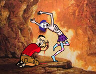 2soyjaks art artist:sectionalism bald blood bloodshot_eyes cargo_shorts clothes crazed crying dress fire frodo full_body glasses gollum hair holding_object kneeling lord_of_the_rings open_mouth purple_hair ring sandals skirt sock soyjak stubble subvariant:crazed_troonjak subvariant:soyak_(crazed) thigh_highs tranny variant:chudjak variant:soyak volcano white_skin // 2111x1620 // 644.3KB