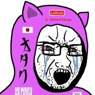 a_(4chan) anime bloodshot_eyes cat_ear clothes crying ear flag flag:japan glasses hood japan open_mouth soyjak stubble text variant:soyak // 777x840 // 170.5KB