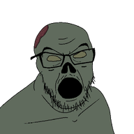 eyebrows glasses green_skin no_teeth stubble transparent_background variant:feraljak yellow_eyes zombie // 1500x1500 // 41.1KB