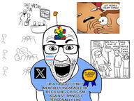autism award blue_shirt clothes criticism open_mouth reddit stubble text tranny twitter variant:el_perro_rabioso // 4032x3024 // 1.3MB
