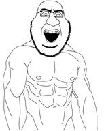 angry buff megamind open_mouth soyjak stubble subvariant:angrysmug // 373x469 // 26.9KB
